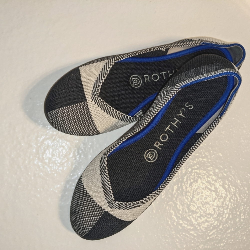 Rothy's Black and White Cap Toe